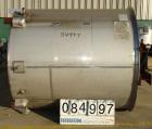 USED: 1000 gallon 304 stainless steel vertical mixing tank. 66