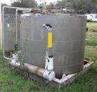 USED: Approximate 1000 gallon stainless steel tank. Approximately 6' diameter x 5' straight side. Flat top and bottom, insulated..