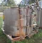 USED: Approximate 1000 gallon stainless steel tank. Approximately 6' diameter x 5' straight side. Flat top and bottom, insulated..