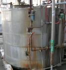USED: Approximate 1000 gallon stainless steel tank. Approximately 6' diameter x 5' straight side. Flat top and bottom, insulated..
