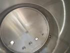 Used A&B Process 1,000 Gallon Sanitary Stainless Steel Vertical Tank | Flat Top | Sloped Bottom | Built 2011