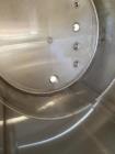 Used A&B Process 1,000 Gallon Sanitary Stainless Steel Vertical Tank | Flat Top | Sloped Bottom | Built 2011