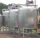 Used- 2000 Gallon APV Sanitary Construction Sweep Agitated Mix Tanks