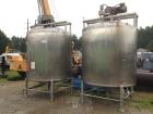 Used- 2000 Gallon APV Sanitary Construction Sweep Agitated Mix Tanks