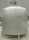 Used- APV Crepaco Tank, 1500 Gallon, 304 Stainless Steel, Vertical. 84