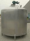 Used APV Crepaco Tank, 1500 Gallon, 304 Stainless Steel, Vertical. 84