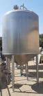 Used- Tank, 1,500 Gallon, 316 Sanitary Stainless Holding Vessel