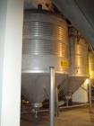 Used Alfa Laval tanks, type ZKH Capacity 13700 liter (3624 gallon), 316 stainless steel. Rated for 3 bar (45 PSI) at 20 deg C. (76 deg F). On 3 legs. Serial # 490.