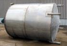 Used Approximately 4,000 Gallon Bright Sheet Metal Tank.