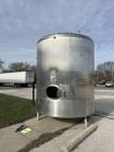 Used Cherry Burrell Model CV- 3000 Gallon Stainless Steel Vertical Tank. Approx. 95