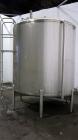 Used- Cherry Burrell Tank, 2000 Gallon, 304 Stainless Steel, Vertical. 84” Diameter x 81” straight side, dished top, sloped ...