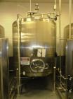 Used-Cherry Burrell 2,000 Gallon Top Agitated Mixing Tank, Model CV.  304 Stainless steel mixing tank with (4) stainless ste...