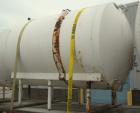 Used Cherry Burrell Storage Tank, 3000 gallon, 304 stainless steel, horizontal. 84'' diameter x 108'' straight side, dished heads. Insulated with carbon steel sheathing. 1/4 channel jacket on partial...