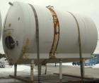 Used Cherry Burrell Storage Tank, 3000 gallon, 304 stainless steel, horizontal. 84'' diameter x 108'' straight side, dished heads. Insulated with carbon steel sheathing. 1/4 Channel jacket on partial...