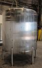 Used Cherry-Burrell Tank, 2000 Gallon, 316 Stainless Steel, Vertical. 84