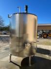 Used-1000 Gallon Cherry Burrell Stainless Steel Mixing Tank; Vertical; 316 SS Interior; 304 DD Exterior; Insulated; Top moun...