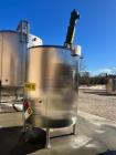 Used-1000 Gallon Cherry Burrell Stainless Steel Mixing Tank; Vertical; 316 SS Interior; 304 DD Exterior; Insulated; Top moun...