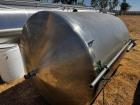 Used 1,500 Gallon Cherry-Burrell Vertical Stainless Steel Tank – Side Manway, Spray Bar, Polished Interior