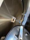 Used 1,500 Gallon Cherry-Burrell Vertical Stainless Steel Tank – Side Manway, Spray Bar, Polished Interior