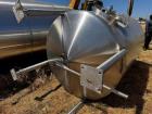 Used 1,500 Gallon Cherry-Burrell Vertical Stainless Steel Tank – Side Manway, Spray Ball, Lifting Lugs