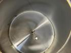 Used 1,500 Gallon Cherry-Burrell Vertical Stainless Steel Tank – Side Manway, Spray Ball, Lifting Lugs