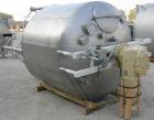 Used- Creamery Package Tank, 1000 gallon, 304 stainless steel, vertical. 72