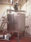 Used- Creamery Package Tank, 1000 Gallon, stainless steel, vertical. 72