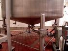 Used Creamery Package Tank, 1000 Gallon, stainless steel, vertical. 72