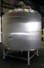 Used Crepaco Processor Kettle, 2500 Gallon, 304 Stainless Steel, Vertical. 96’’ Diameter x 76’’ straight side, dished top, coned bottom. 36’’ Section (75 square feet) on side wall, and 29 square feet...