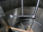 Used Crepaco Processor Kettle, 2500 Gallon, 304 Stainless Steel, Vertical. 96’’ Diameter x 76’’ straight side, dished top, coned bottom. 36’’ Section (75 square feet) on side wall, and 29 square feet...