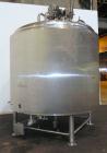 Used Crepaco Processor Kettle, 2500 Gallon, 304 Stainless Steel, Vertical. 96’’ Diameter x 76’’ straight side, dished top, coned bottom. 36’’ Section (75 square feet) on side wall, and 29 square feet...