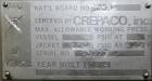 Used Crepaco Processor Kettle, 2500 Gallon, 304 Stainless Steel, Vertical. 96’’ Diameter x 76’’ straight side, dished top, coned bottom. 36’’ Section (75 square feet) on side wall, and 29 square feet...