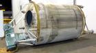 Used Custom Metalcraft Tank, 4,476 Gallon, 304 Stainless Steel, Vertical. Approximately 98” diameter x 120” straight side, dished top and bottom. Rated atmospheric at 210 degrees F.  Off center top e...