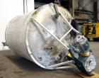 Used Custom Metalcraft Tank, 4,476 Gallon, 304 Stainless Steel, Vertical. Approximately 98” diameter x 120” straight side, dished top and bottom. Rated atmospheric at 210 degrees F.  Off center top e...