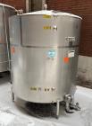 Used-Industries D'Acler Tank, Approximate 4730 Liter (1249 Gallon), 316 Stainless Steel, Vertical. Approximate 72