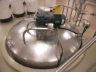 Used 3000 Gallon DCI Sanitary Stainless Steel Vertical Mix Tank, type 316L sanitary stainless steel construction.  7' Diameter x 10'6