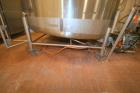 Used DCI 2,000 Gallon Stainless Steel Single Wall Mix Tank, Vertical. Dome Top/Cone Bottom. Top mounted agitation with bottom sweep blade and motor. Top entering baffle. Dual CIP Spray Ball. Mounted ...
