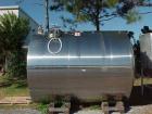 USED: DCI tank, 3,300 gallon, 304 stainless steel, vertical.         Insulated with stainless steel sheathing, 150 grit finish internal.95-1/4