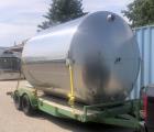 Used DCI 3,500 Gallon Stainless Steel Tank, Vertical. Single wall. Dished top
