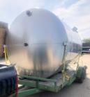 Used DCI 3,500 Gallon Stainless Steel Tank, Vertical. Single wall. Dished top