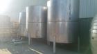 Used Fabricated Products Company Approx. 2400 Gallon Stainless Steel Vertical St