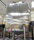 Used Feldmeier Sanitary Cone Bottom Mix Tank, 2,500 Gallon Capacity. 316 Stainl