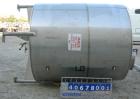Used Feldmeier Tank, 1900 gallon, 316 stainless steel, vertical. 80