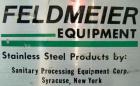Used Feldmeier Tank, 1900 gallon, 316 stainless steel, vertical. 80