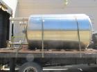 Used Feldmeier Pressure Tank, 2000 Gallon. Stainless steel construction, approximate 72