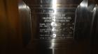 Used Feldmeier Pressure Tank, 2000 Gallon. Stainless steel construction, approximate 72