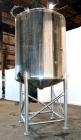 Used Feldmeier Tank, 1,500 Gallon, 316 Stainless Steel, Vertical. 72
