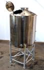 Used Feldmeier Tank, 1,500 Gallon, 316 Stainless Steel, Vertical. 72