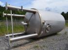 Used Feldmeier Pressure Tank, Approximate 4475 Gallon, 304L Stainless Steel, Vertical. Approximate 96” diameter x 132” straight side, dished top and bottom. Internal rated 14.69 psi & 1.3 psi vacuum ...