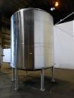 Used Feldmeier Tank, Approximate 3,300 gallon, 316L Stainless Steel, Vertical.